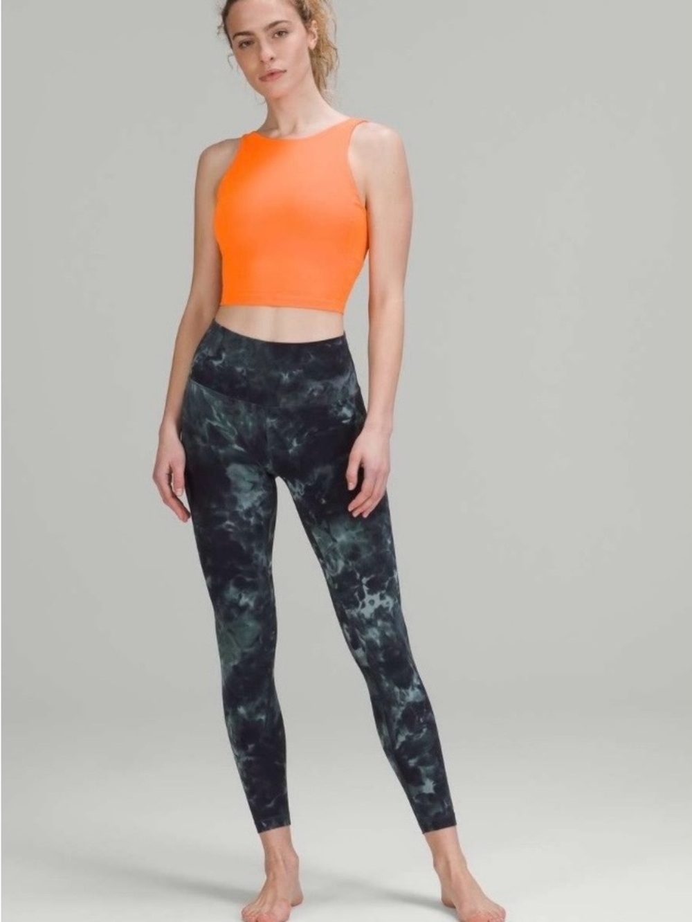 Lululemon Orange Soda Align Cropped Bra Tank Top- Women - Picture 3 of 8